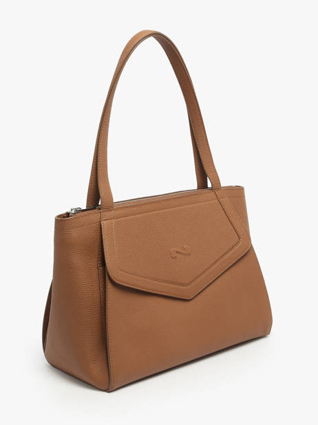 Schoudertas Madeleine Leder Nathan baume Bruin candy 8 ander zicht 2